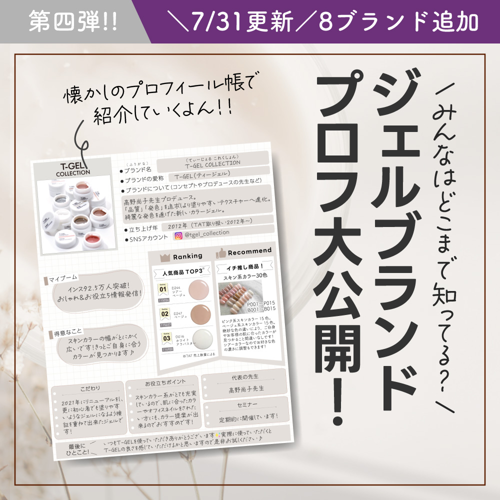 人気ブランド プロフィール特集 ～2024年版～｜プロ用のネイル用品卸 